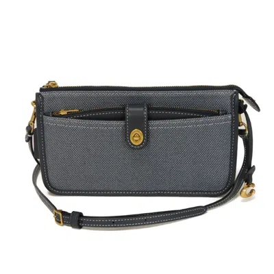 Coach Noah Pop Up Messenger Refined Calf Leather Shoulder Bag In Black