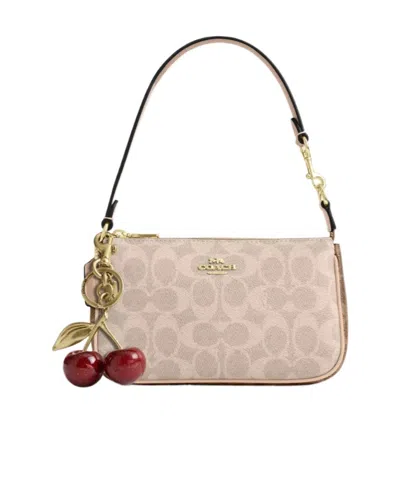 Coach Nolita 19 In Blocked Signature Canvas In Signature Canvas/gold/sand/tan