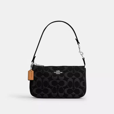 Coach Nolita 19 In Signature Denim In Black
