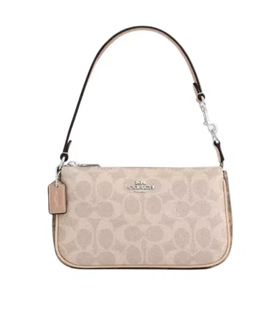 Coach Nolita 19 In Signature Canvas In Beige
