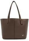 Coach North Leather Tote In Taupe