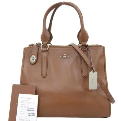 Coach Null Leather Handbag 33545.0 In Brown