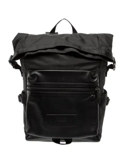 Pre-owned Coach Nylon Backpack In Black