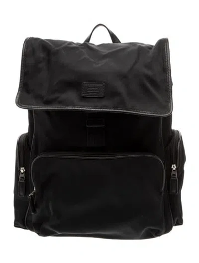Pre-owned Coach Nylon Backpack In Black