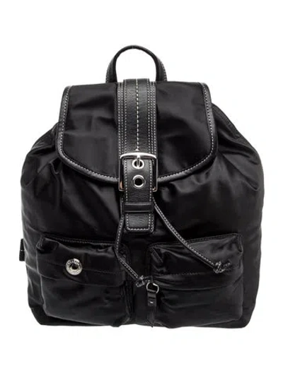 Pre-owned Coach Nylon Backpack In Black