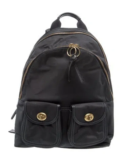 Pre-owned Coach Nylon Backpack In Black
