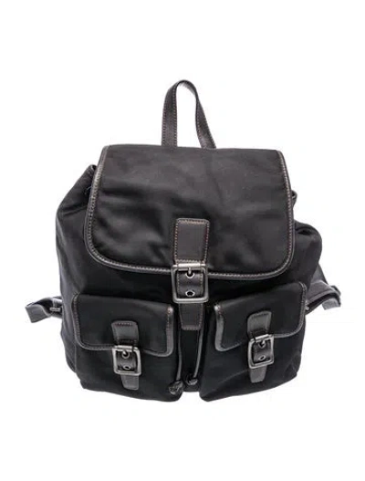 Pre-owned Coach Nylon Backpack In Black