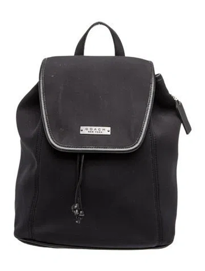 Pre-owned Coach Nylon Backpack In Black