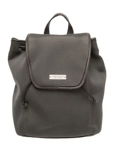 Pre-owned Coach Nylon Backpack In Gray