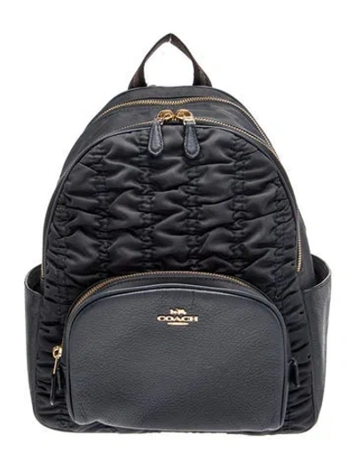 Pre-owned Coach Nylon Backpack In Grey