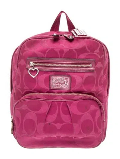 Pre-owned Coach Nylon Backpack In Pink
