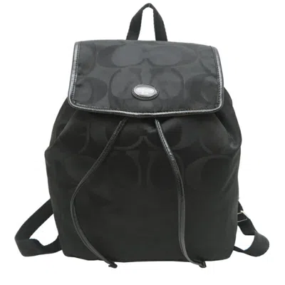 Pre-owned Coach Nylon Backpack () In Black
