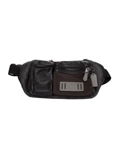 Pre-owned Coach Nylon Belt Bag In Black