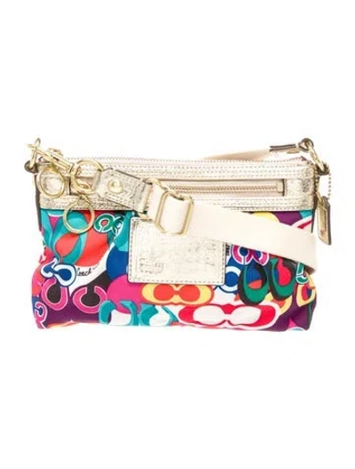 Pre-owned Coach Nylon Belt Bag In Multi