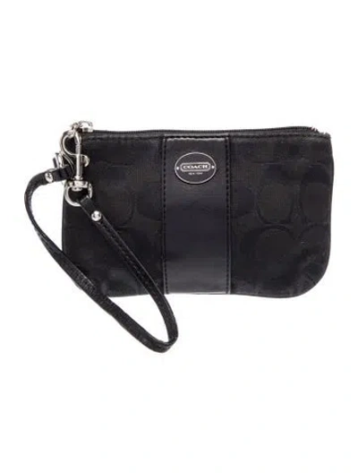 Pre-owned Coach Nylon Clutch In Black