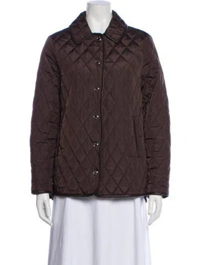 Pre-owned Coach Nylon Coat In Brown