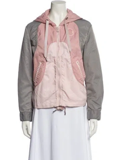 Pre-owned Coach Nylon Colorblock Pattern Bomber Jacket In Multi