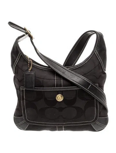 Pre-owned Coach Nylon Crossbody Bag In Black