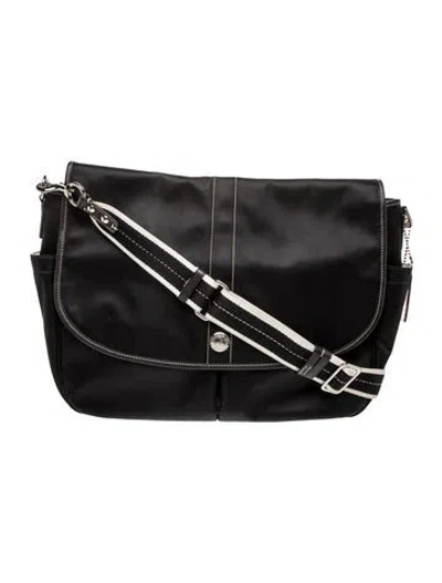 Pre-owned Coach Nylon Crossbody Bag In Black