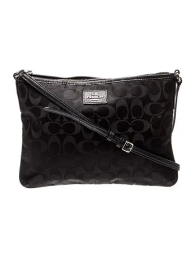 Pre-owned Coach Nylon Crossbody Bag In Black