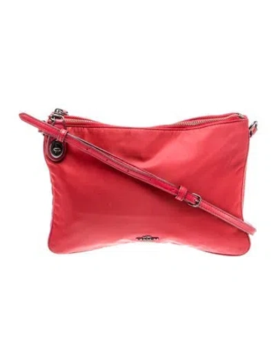 Pre-owned Coach Nylon Crossbody Bag In Red