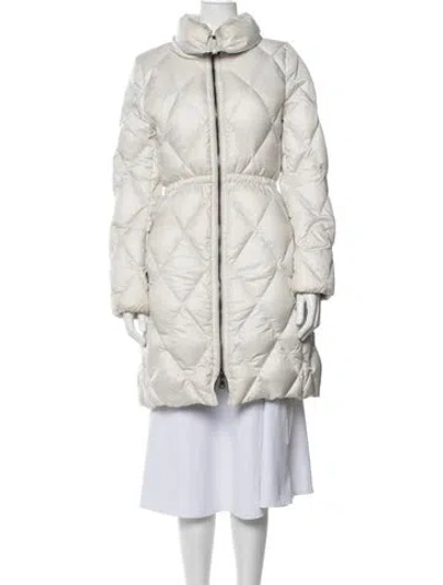 Pre-owned Coach Nylon Down Coat In Neutrals