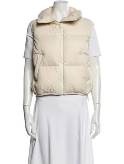 Pre-owned Coach Nylon Down Jacket In Neutral