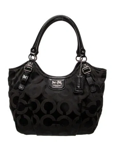 Pre-owned Coach Nylon Hobo In Black