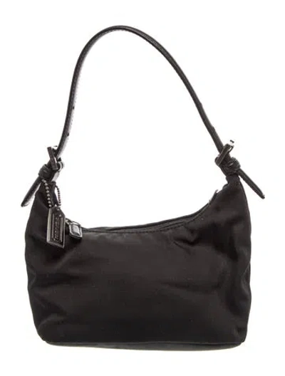 Pre-owned Coach Nylon Hobo In Black