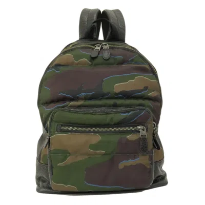 Pre-owned Coach Nylon Leather Backpack () In Multi