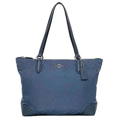Pre-owned Coach Nylon Leather Tote Bag () In Multi