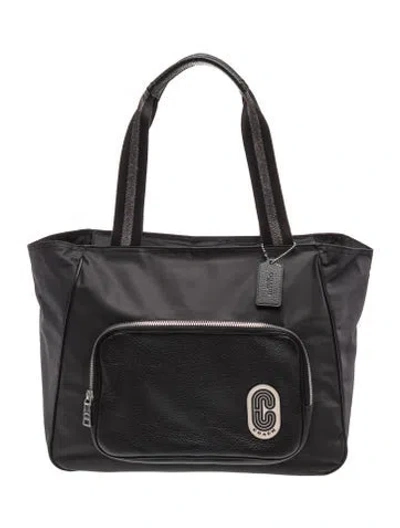 Pre-owned Coach Nylon Messenger Bag In Black