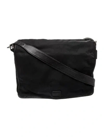 Pre-owned Coach Nylon Messenger Bag In Black