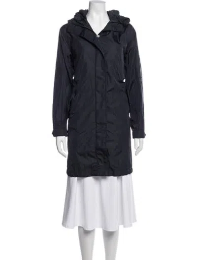 Pre-owned Coach Nylon Parka In Blue