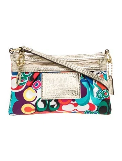 Pre-owned Coach Nylon Pouch In Multicolor