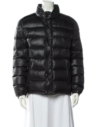 Pre-owned Coach Nylon Puffer Coat In Black