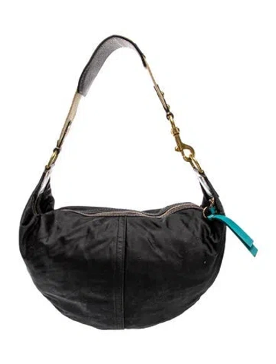 Pre-owned Coach Nylon Shoulder Bag In Black