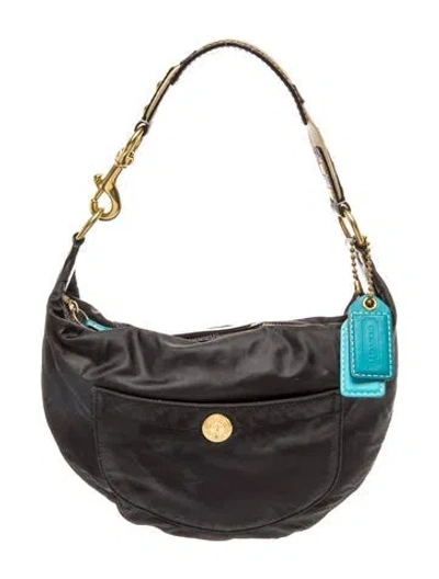Pre-owned Coach Nylon Shoulder Bag In Black