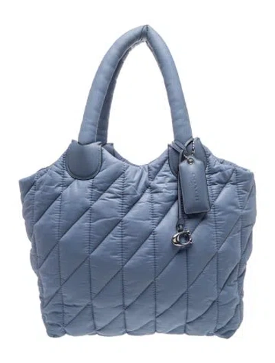 Pre-owned Coach Nylon Shoulder Bag In Blue