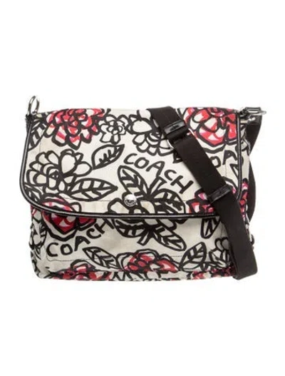 Pre-owned Coach Nylon Shoulder Bag In Neutral