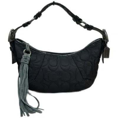 Pre-owned Coach Nylon Shoulder Bag () In Black