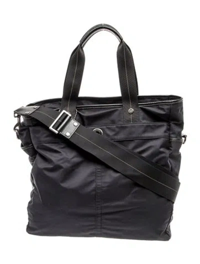 Pre-owned Coach Nylon Top Handle Bag In Black