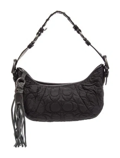 Pre-owned Coach Nylon Top Handle Bag In Black