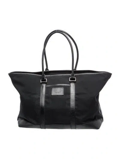 Pre-owned Coach Nylon Tote In Black