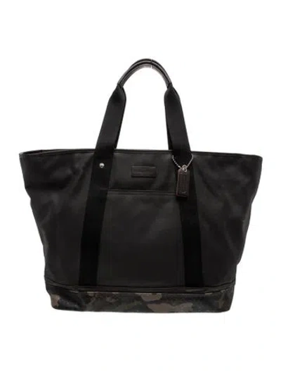 Pre-owned Coach Nylon Tote In Blue