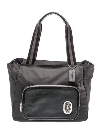 Pre-owned Coach Nylon Tote In Blue