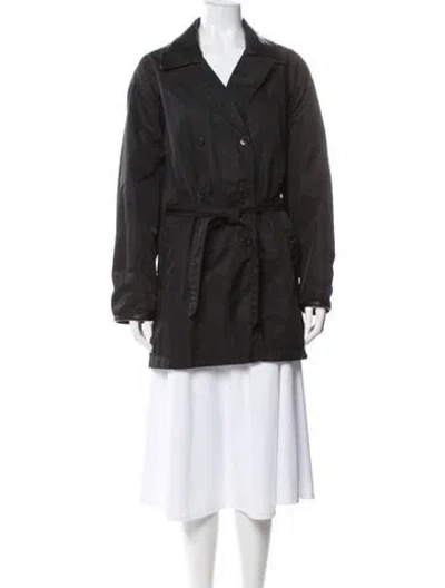 Pre-owned Coach Nylon Trench Coat In Black