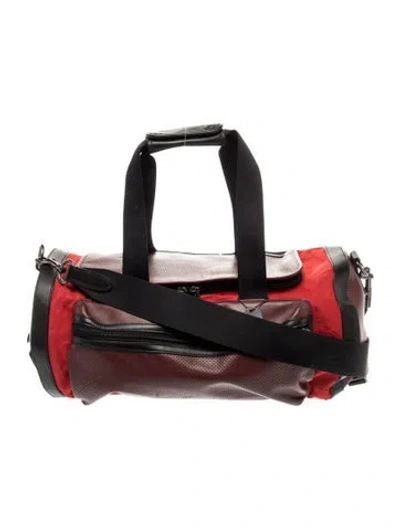 Pre-owned Coach Nylon Weekender Bag In Multi