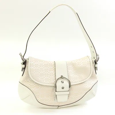 Pre-owned Coach Off- Canvas Leather Shoulder Bag () In Multi