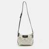COACH COACH OFF SIGNATURE FABRIC AND PATENT LEATHER SHOULDER BAG